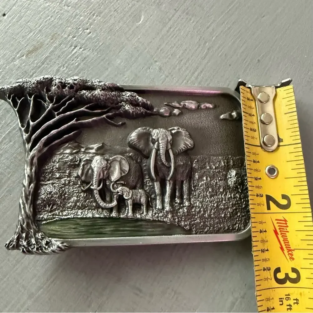 Jean's Friend Elephants VINTAGE Belt Buckle
